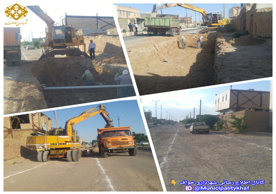 ادامه عملیات حفاری کانال دفع آبهای سطحی انتهای خیابان 72 تن شهید 