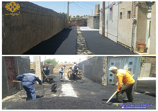 عملیات زیر سازی و آسفالت خیابان خواجه یار 6