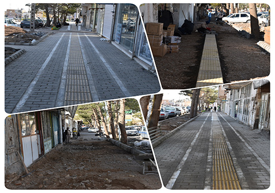  بهسازی پیاده روی ضلع جنوبی خیابان وحدت